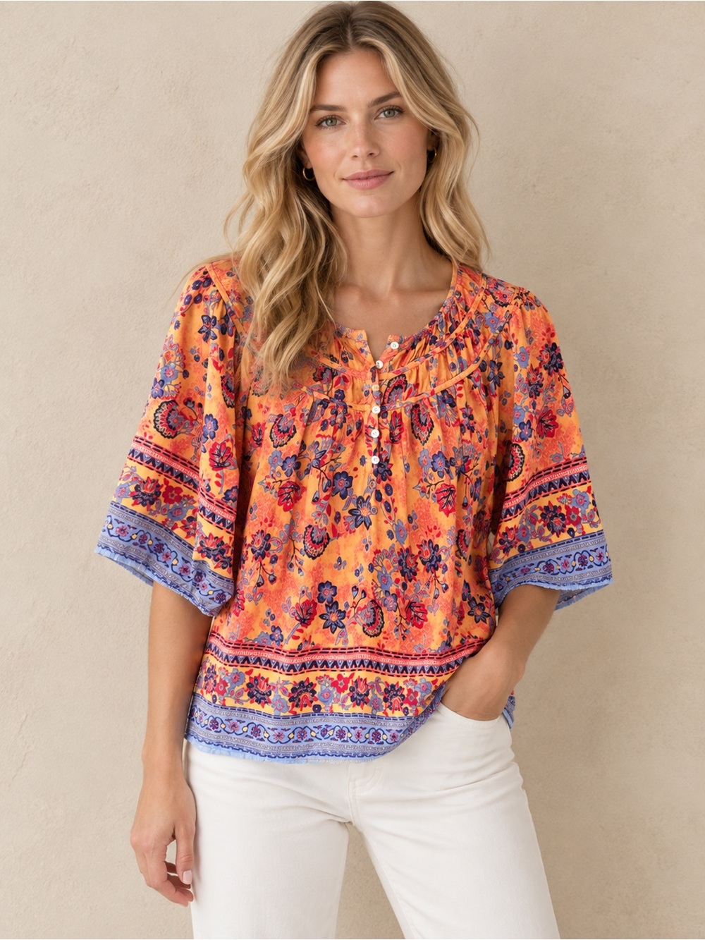 🎉5 for $45🎉 Cafe Marrakesh top blouse shirt size M